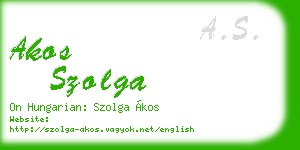 akos szolga business card